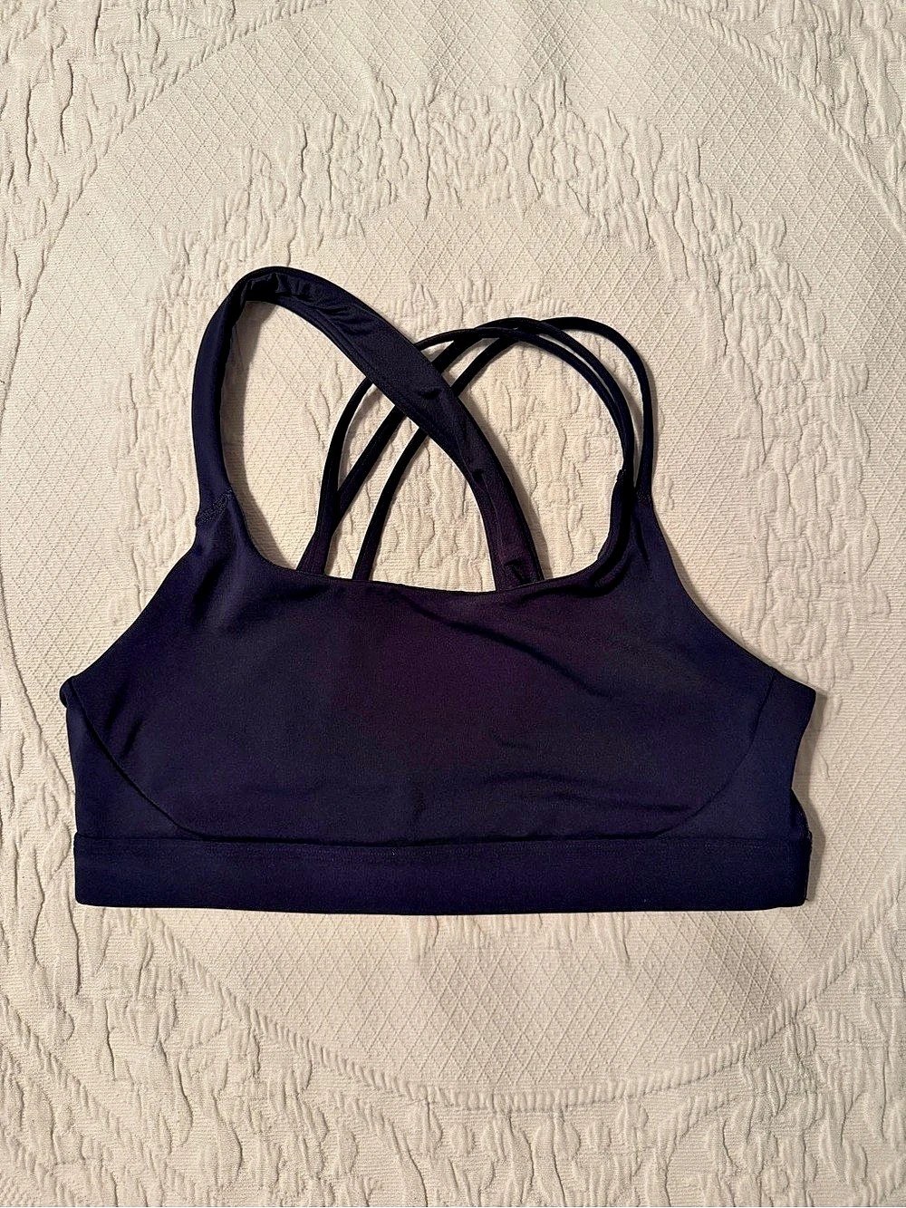 Athleta Chi Bra Black Sports Bra Size Large